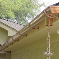 high end rounded copper gutters