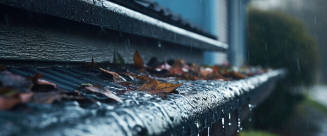 residential rain gutters at